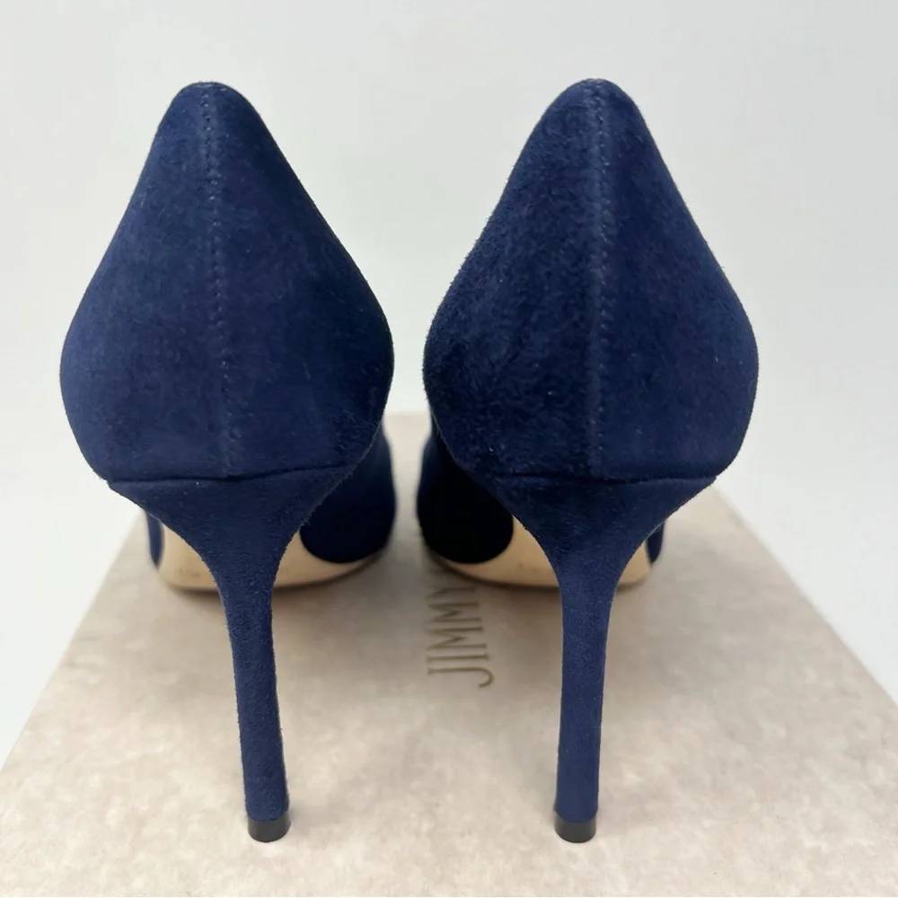 Jimmy Choo Navy Romy 85 Heels Size 7.5